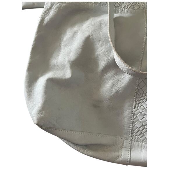 shoulder bag & wristlet gray taupe soft 100% leather zip closure no brand - Picture 9 of 9